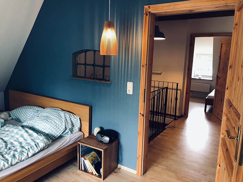 Blick aus dem Schlafzimmer in den oberen Flur